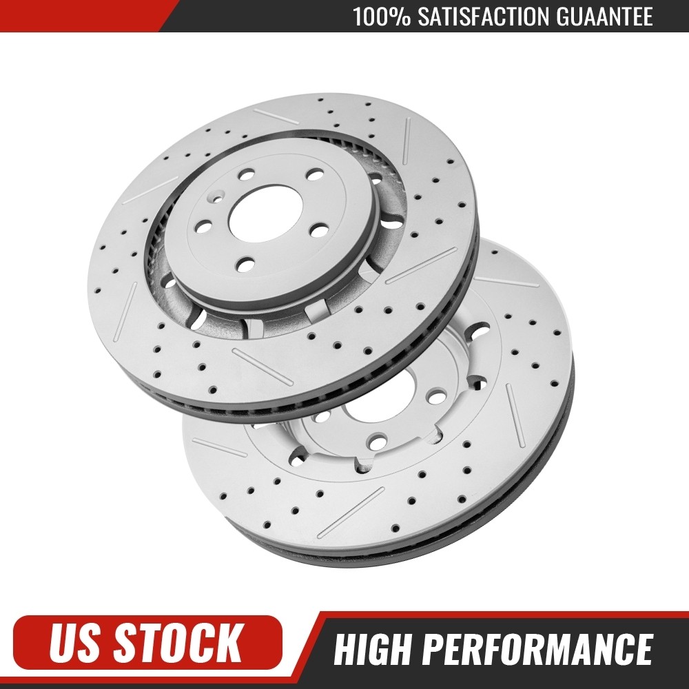 2x Front Brake Disc Rotors For MKS MKT Explorer Flex Taurus 2013 2014 2015 16-19