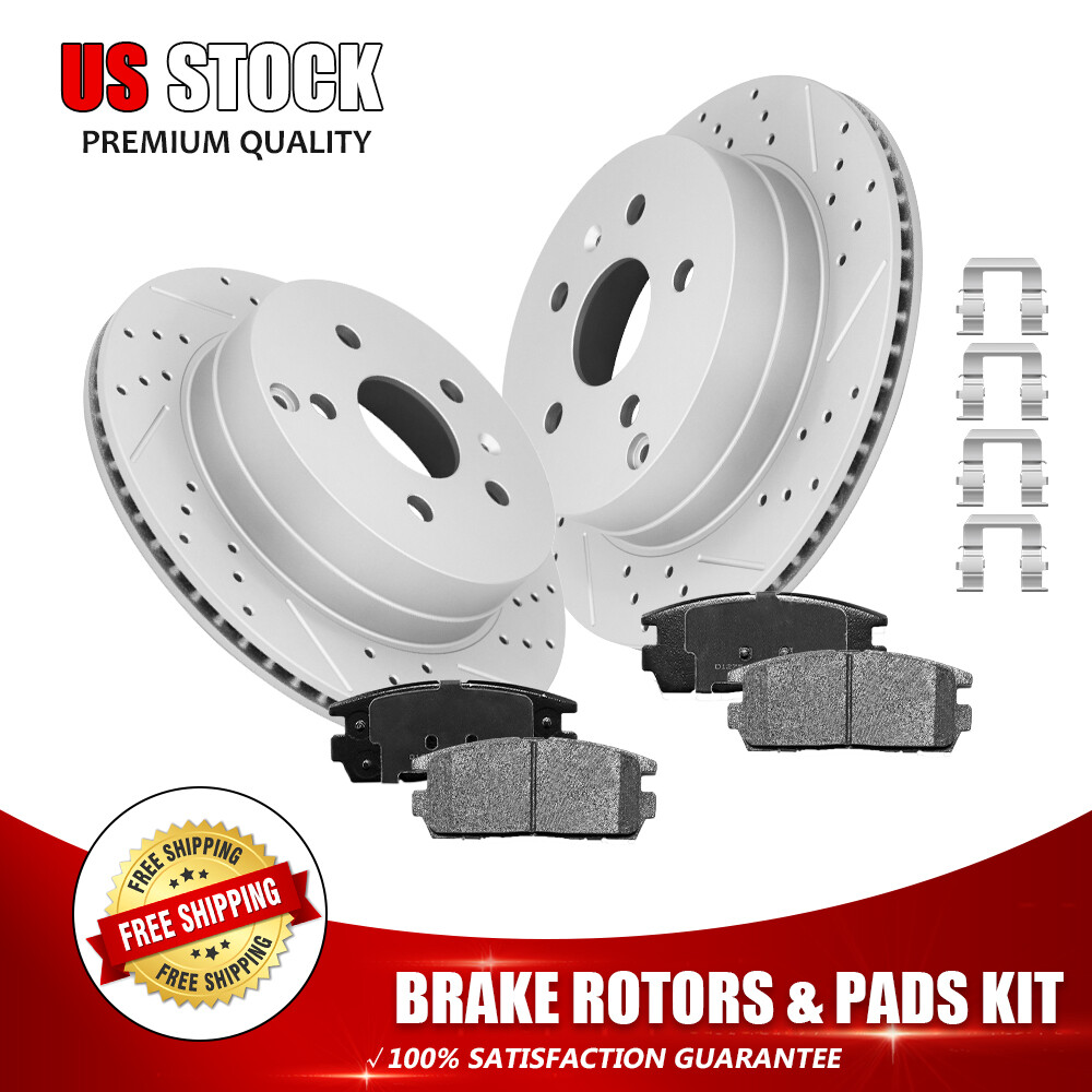 303mm Rear Brake Rotors+Ceramic Pads Set for 10-17 GMC Terrain Chevrolet Equinox