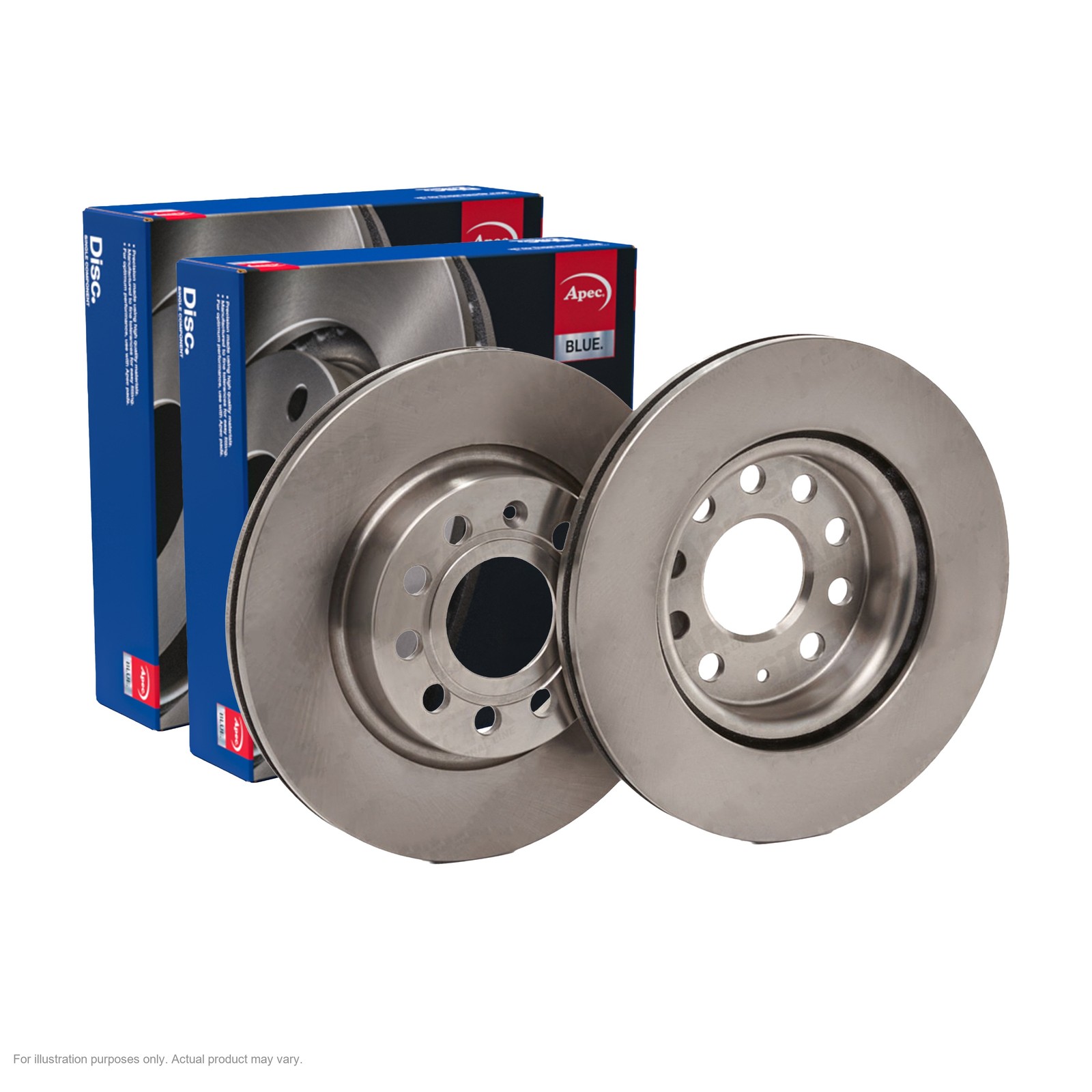 2x APEC Rear Brake Discs For VW JETTA III (1K2) 1.6 TDI 77kW/105HP/1598cc