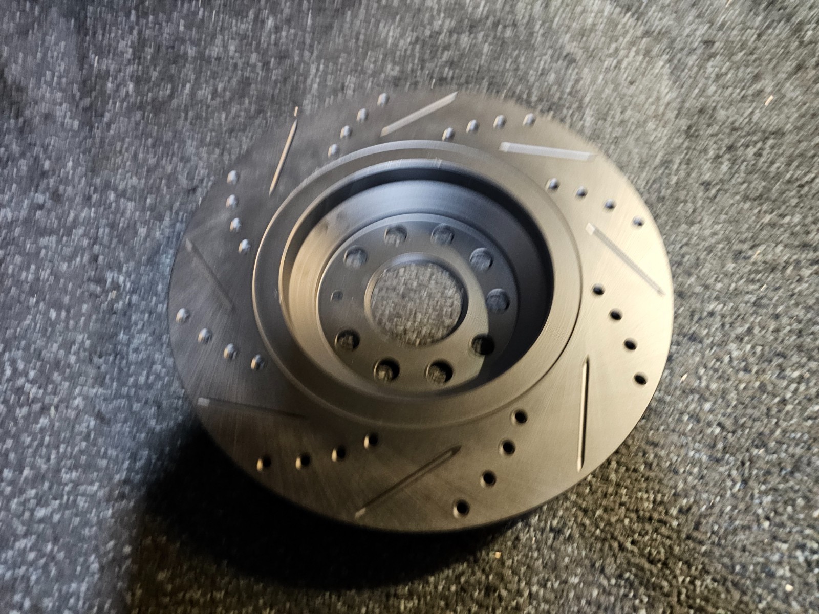 Rear Right Drilled and Slotted Brake Rotor 633-74030R For Audi Q3 (2019-2025)