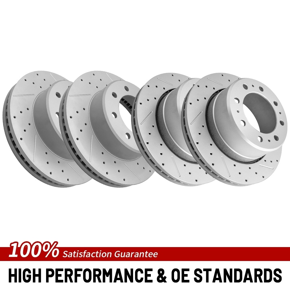 Front Rear Drilled Brake Rotors For 2011-2025 Ram 2500/3500 Dodge Ram 2500/3500