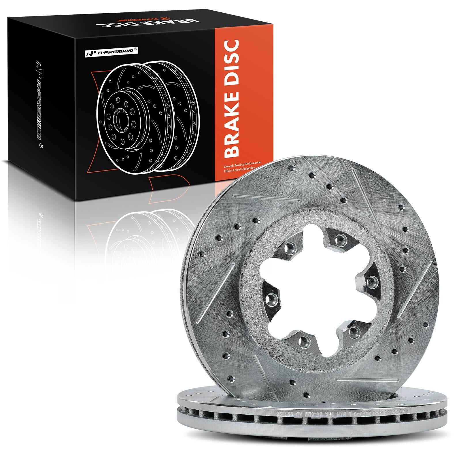 A-Premium Front Drilled Brake Rotor for Chevy Colorado 04-08 GMC Canyon Isuzu