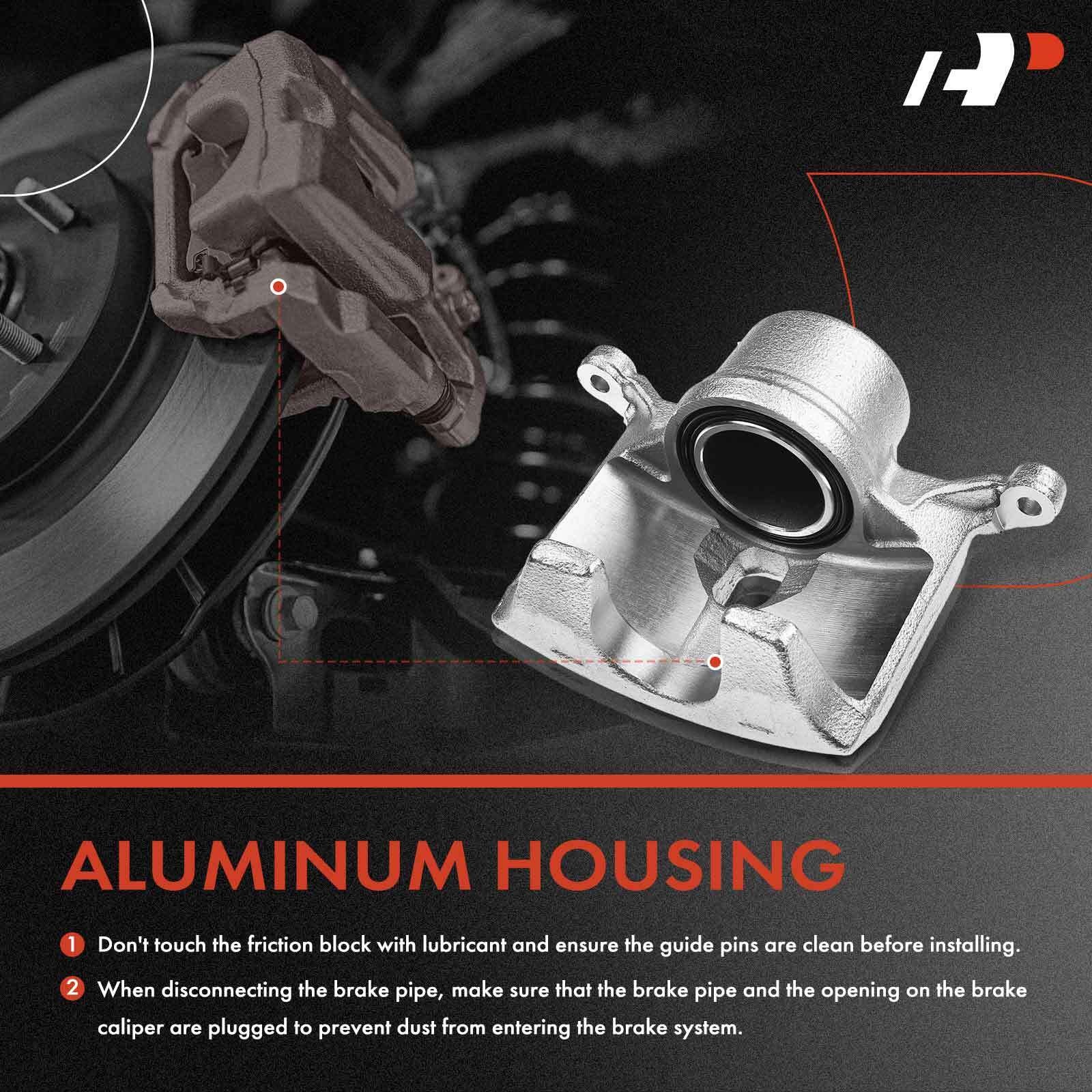 A-Premium 8x Disc Rotor & Ceramic Pad + Brake Caliper Front for Honda CR-V 2.4L