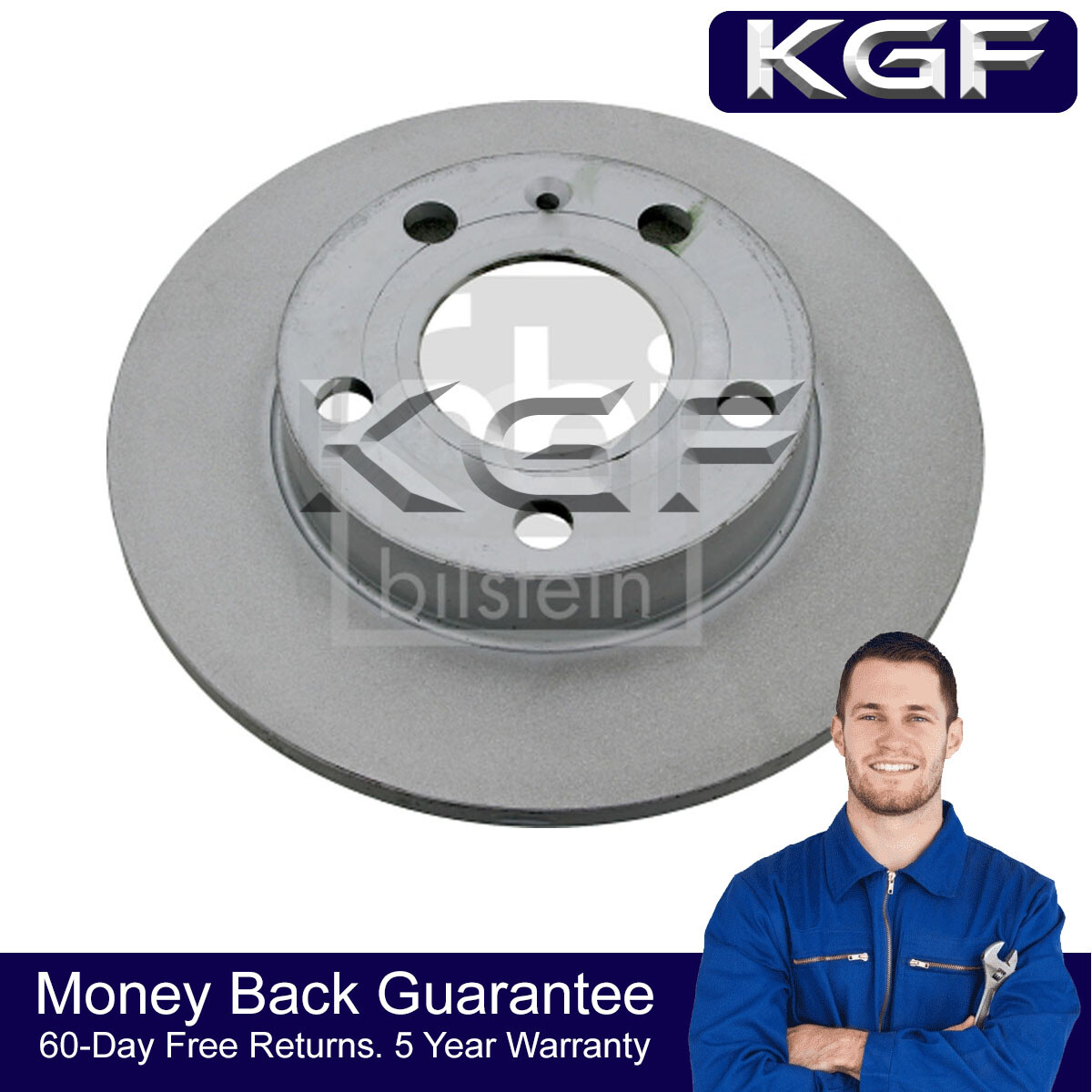 KGF Rear Brake Discs Fits Audi A4 2000-2009 895615601A