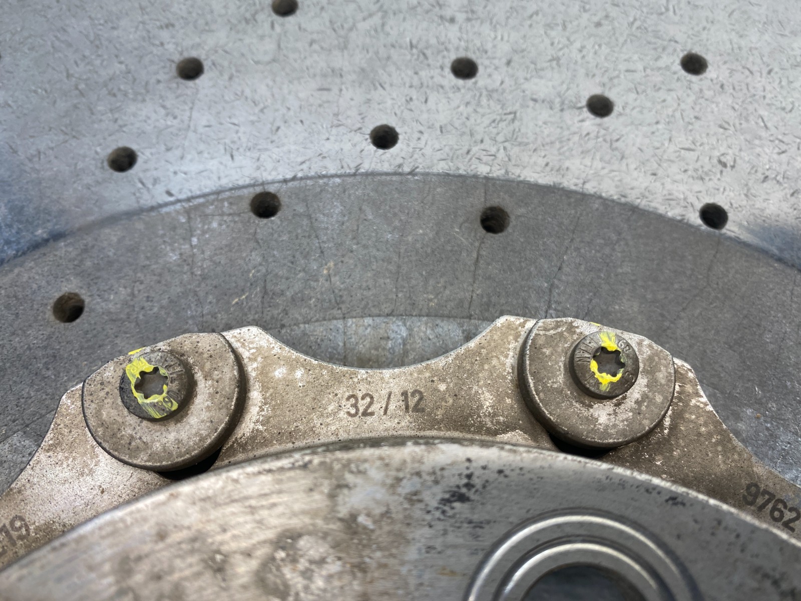 13 14 PORSCHE CAYENNE GTS FRONT RIGHT CARBON CERAMIC BRAKE ROTOR OEM C0.08