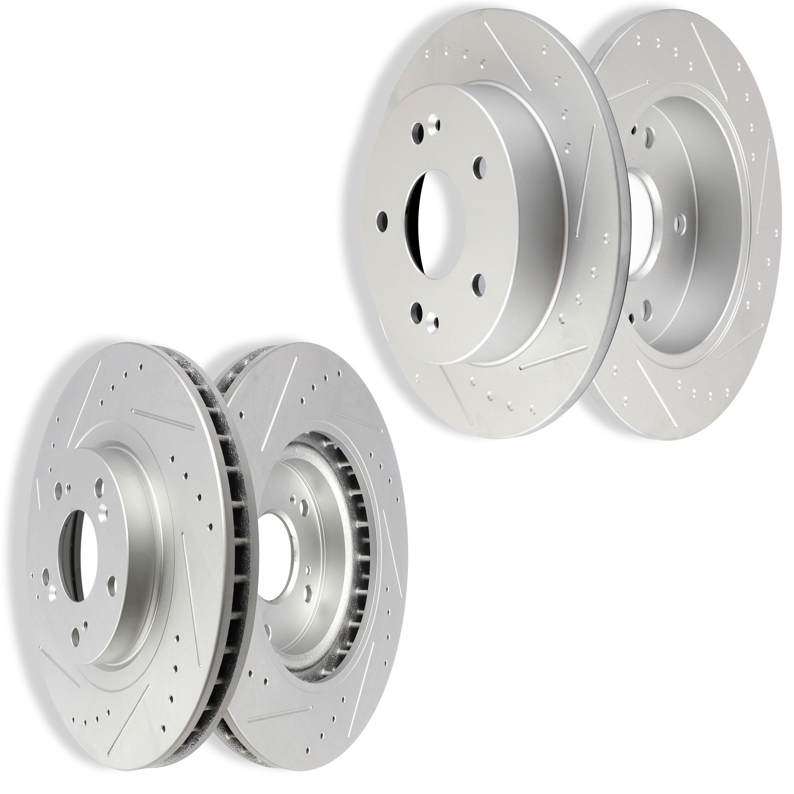Front & Rear Brake Discs Rotors For Honda Civic 2006 2007 2008-2011 Drill Slot