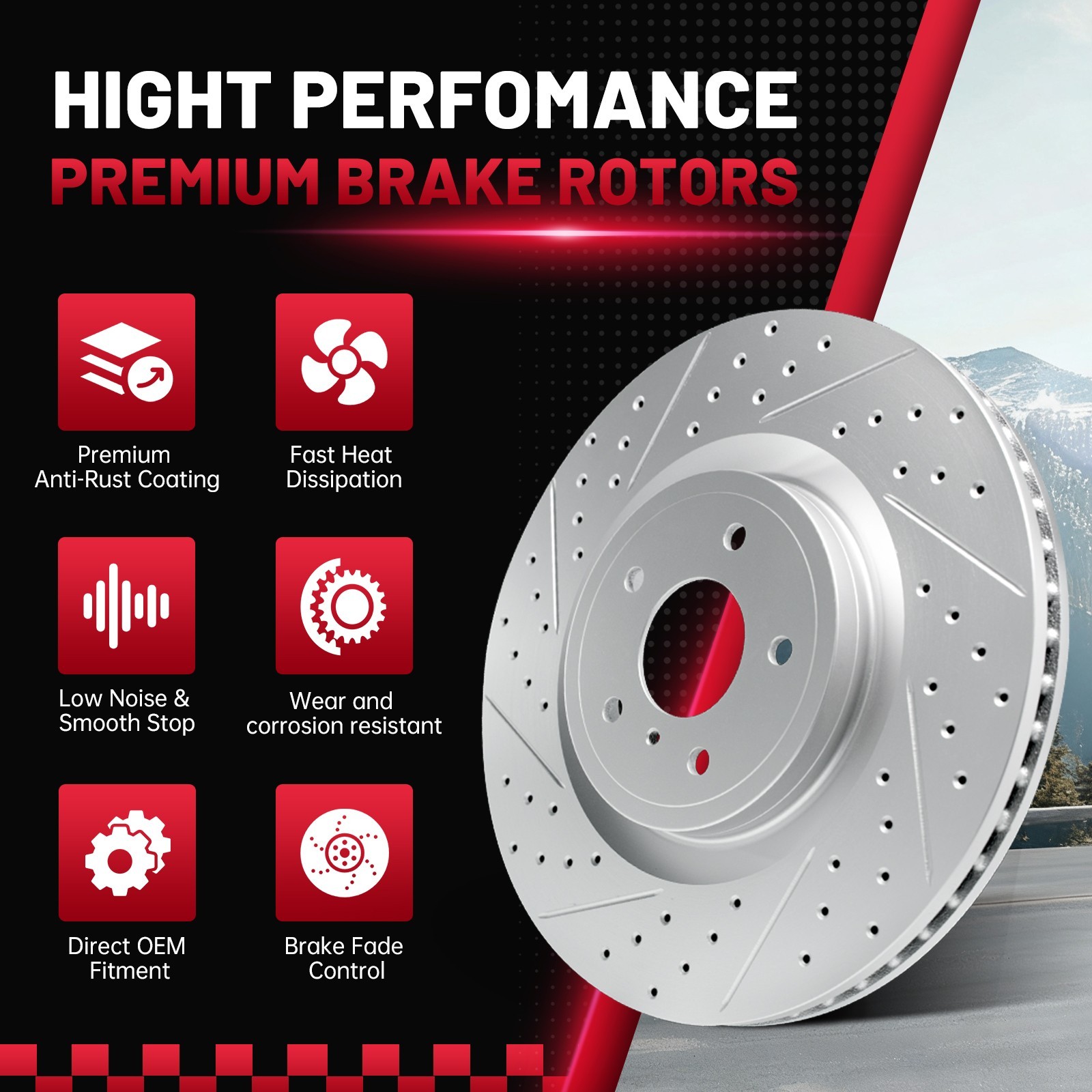 300mm Front Disc Rotor & Ceramic Pads for Hyundai Tucson 2010-2015 Kia Sportage