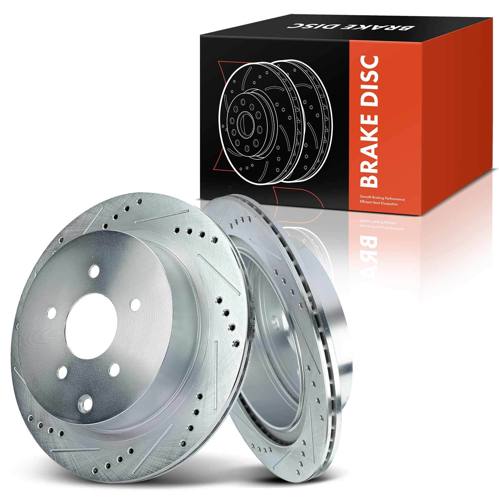 2x 307.7MM Rear Drilled Brake Rotors for Nissan Murano Quest INFINITI QX60 QX70