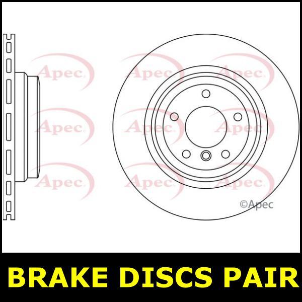 Brake Discs Pair Rear FOR BMW E92 204bhp 3.0 325d 09->13 Diesel Apec