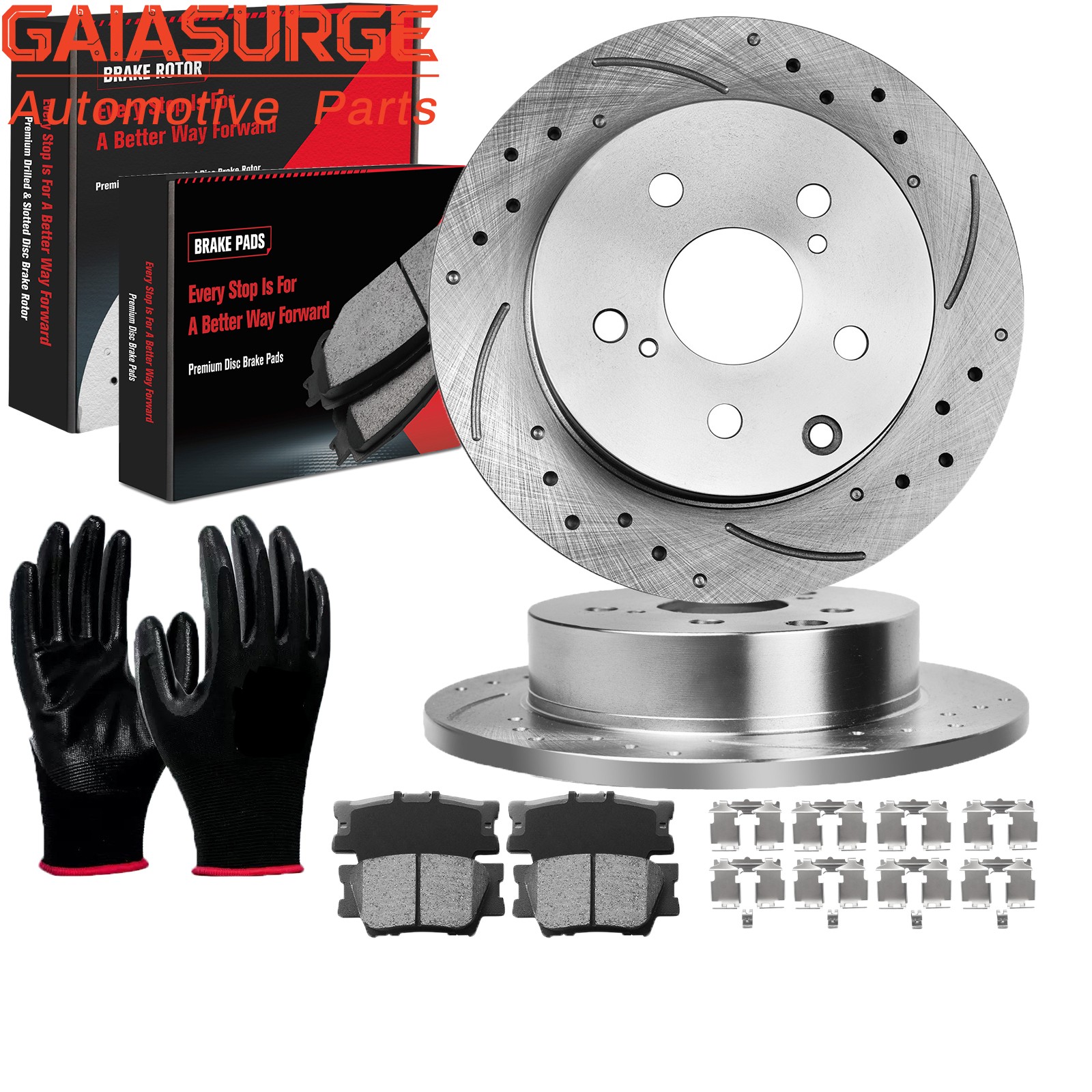 11.1in Rear Disc Rotors Ceramic Brake Pads fits Toyota RAV4 2011 2.5L/3.5L