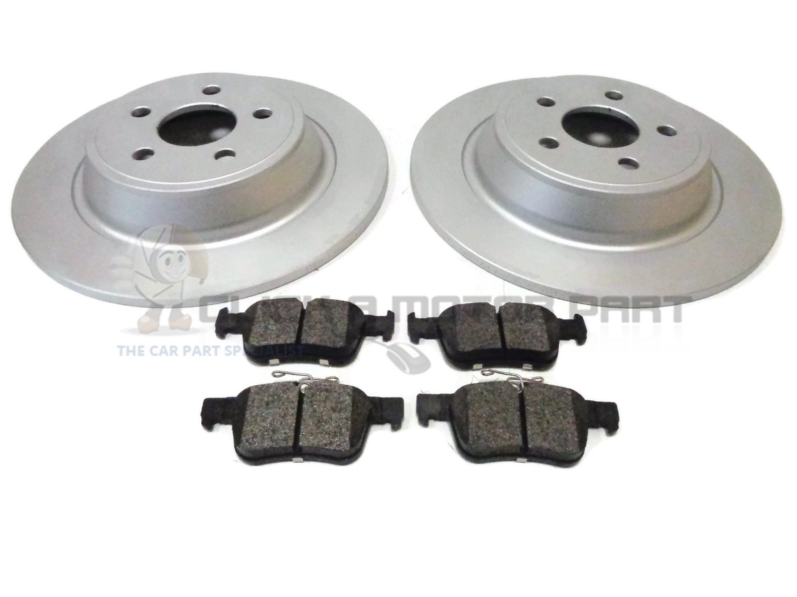FORD KUGA 1.6, 1.5 TDCi, 2.0 TDCi REAR 2 BRAKE DISCS & PADS (ELECTRIC HANDBRAKE)