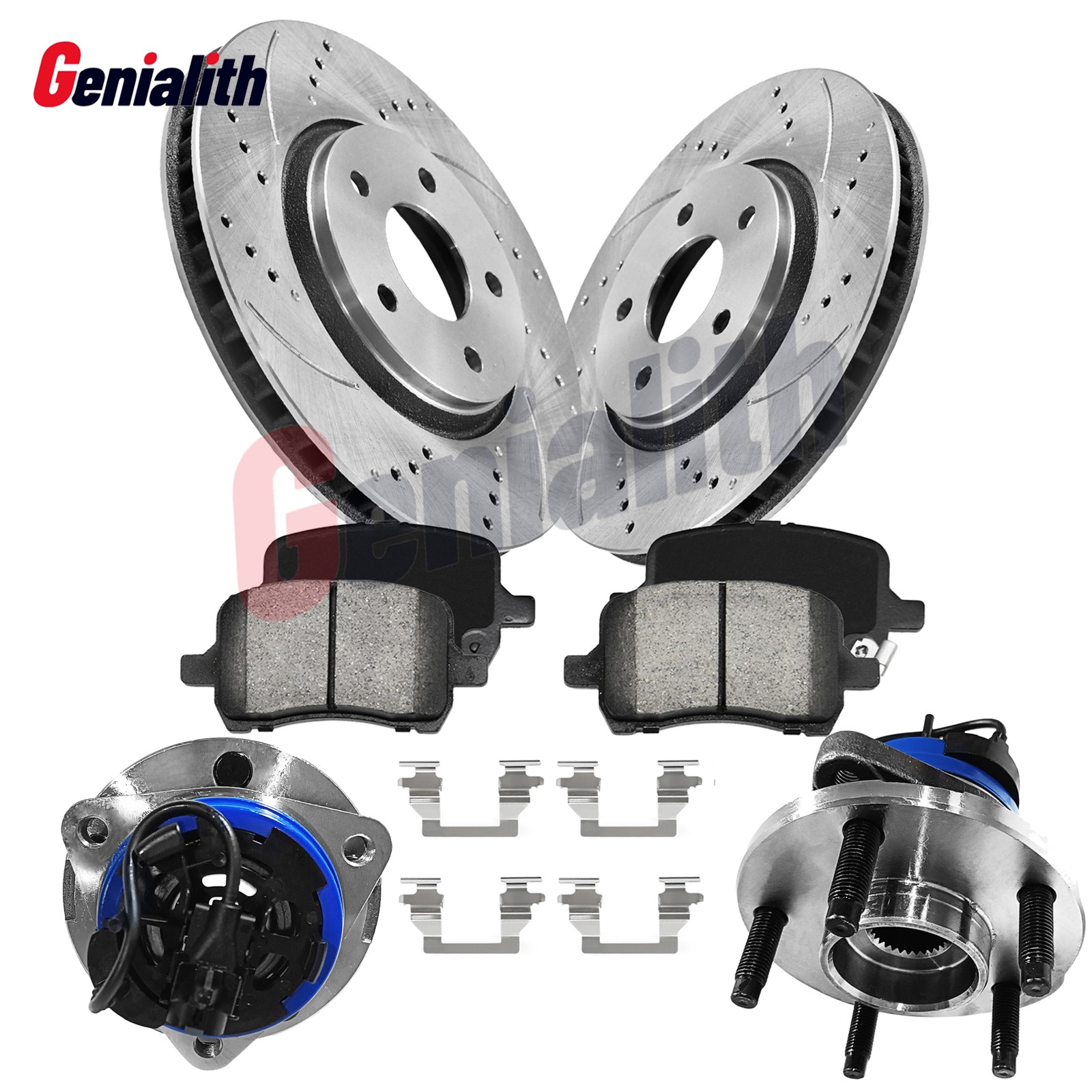 Front Brake Rotor Wheel Hub Bearing Brake Pad for Pontiac G6 Chevy HHR Malibu