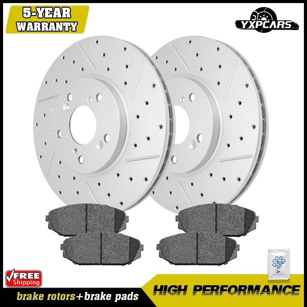 Front Brake Rotors + Brake Pads for Honda Odyssey Acura MDX Brakes Pad Ceramic