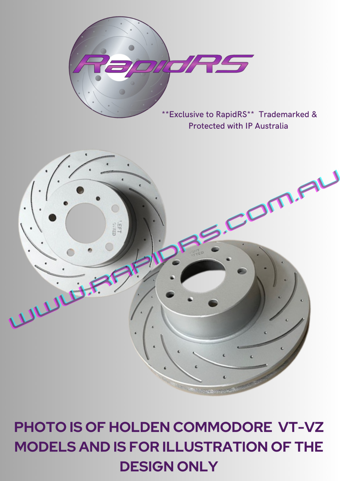BRAKE DISC ROTORS TO SUIT MITSUBISHI LANCER CJ RALLIART 2.0L TURBO ASPIRE VR-X