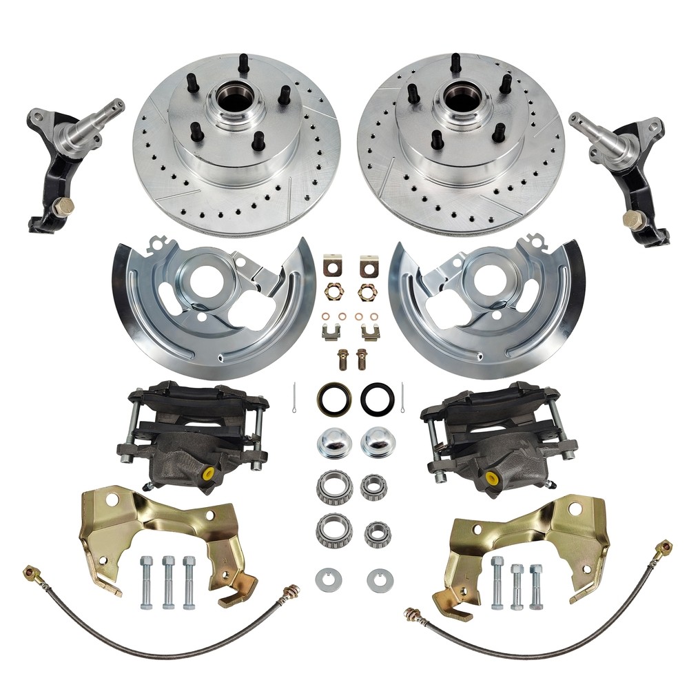 Front Spindle & Disc Brake Kit For 1964-72 Chevelle 1967-69 Camaro 1968-74 Nova