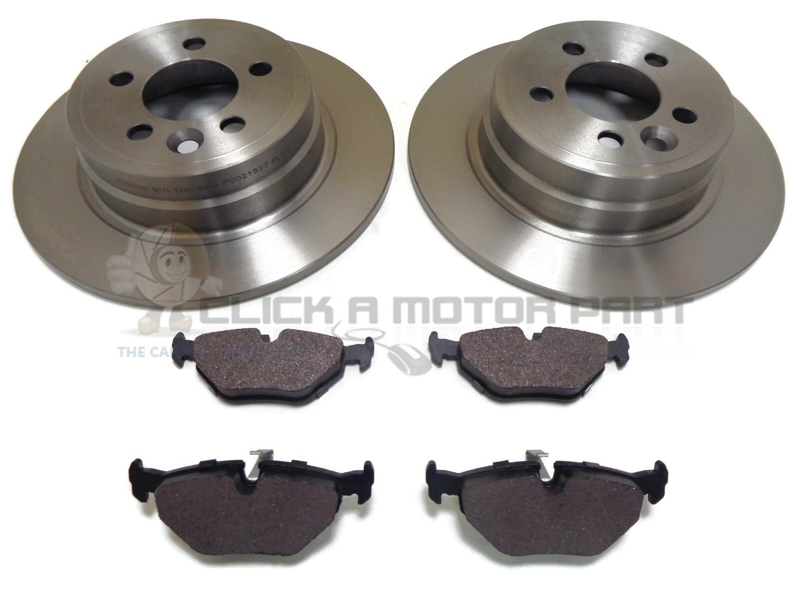 ROVER 75 1.8 2.0 2.5 1999-2005 SALOON REAR 2 BRAKE DISCS AND PADS SET NEW