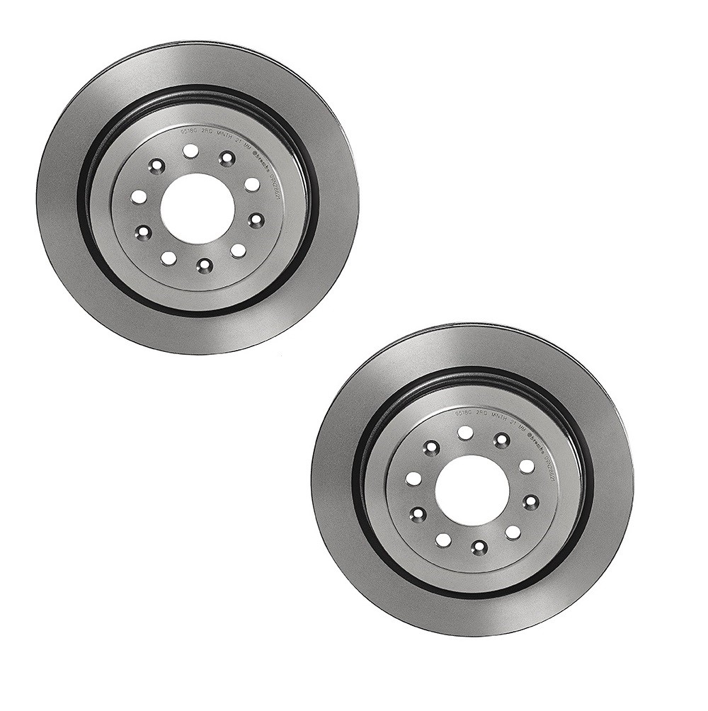Pair Set of 2 Brembo Rear Vented Coated Disc Brake Rotor For Cadillac ATS 13-17