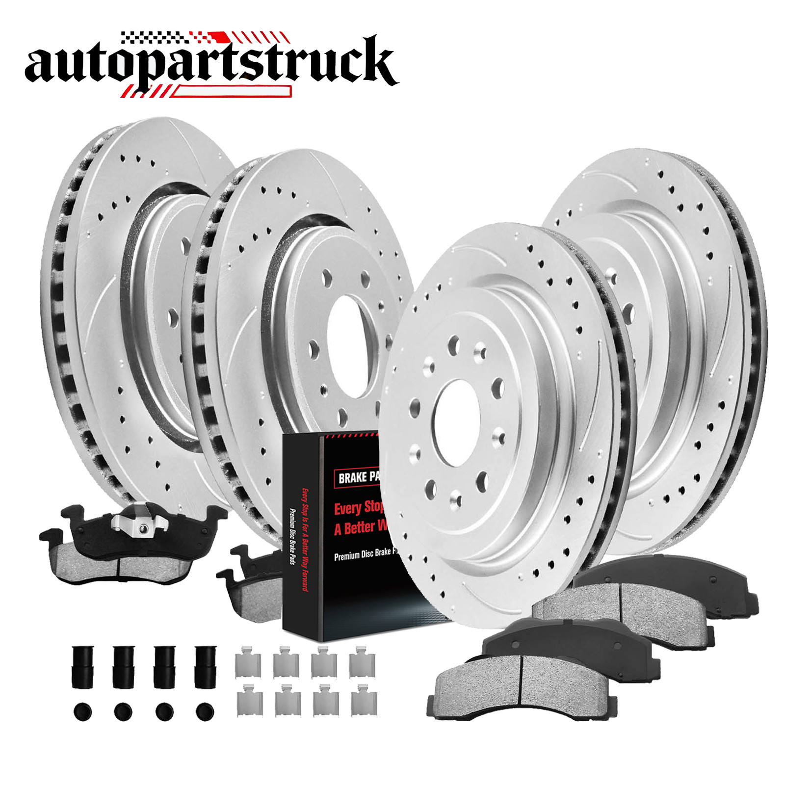 8pc Front Rear Disc Rotors Brake Pads for 2011-2017 Expedition Lincoln Navigator