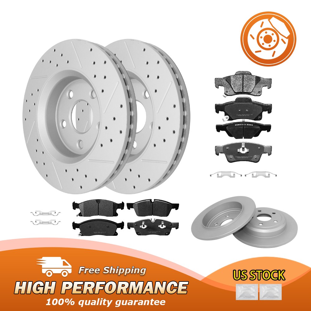 Front and Rear Rotors Brake Pads for 2011 – 2020 Grand Cherokee Dodge Durango