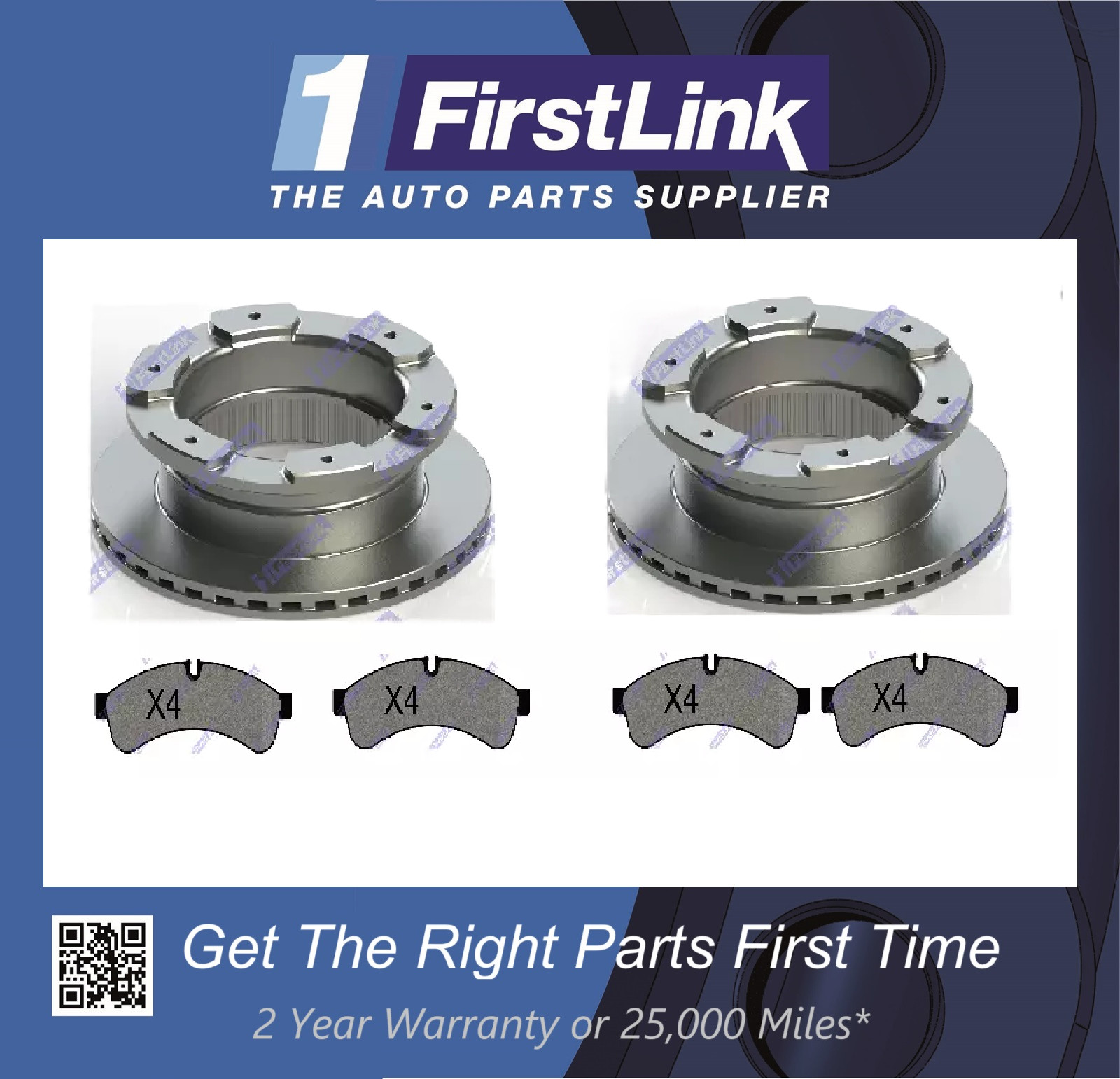 FITS – Iveco Daily 2006 > 60C 65C 70C Series Rear Brake Discs, Pads and sensor