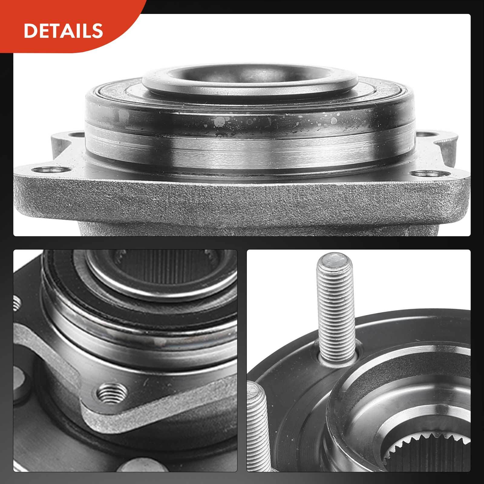 Front Drilled Rotor & Brake Pad + Wheel Hub Bearing for Dodge Caliber Chrysler