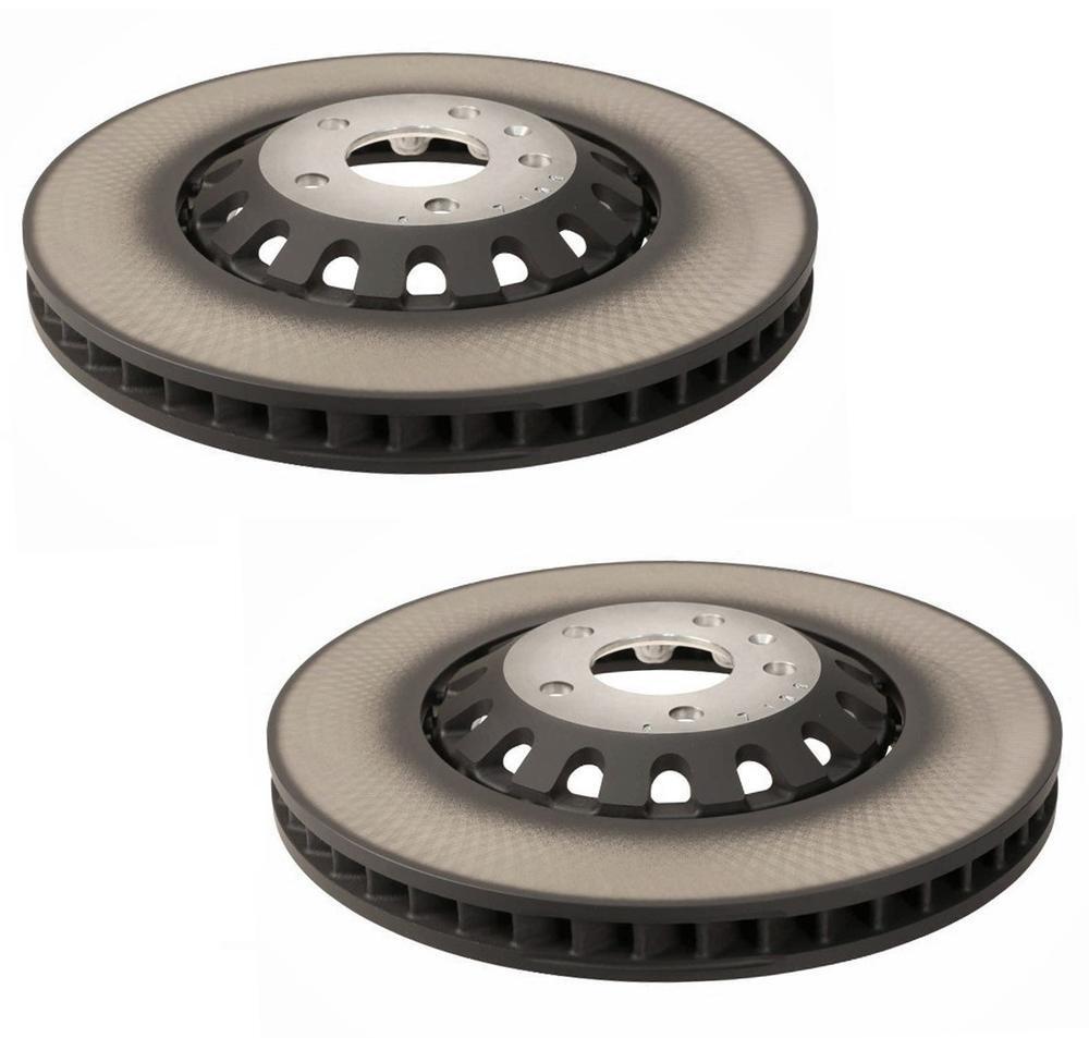 SHW Performance Set of 2 Front 375mm Vented Brake Disc Rotors For A6 A8 Q Q7 Q8