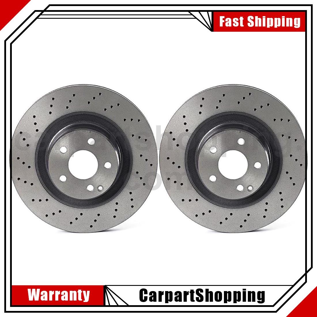 2 Front Brake Rotors Fits 2001 2002 Mercedes-Benz CL55 AMG