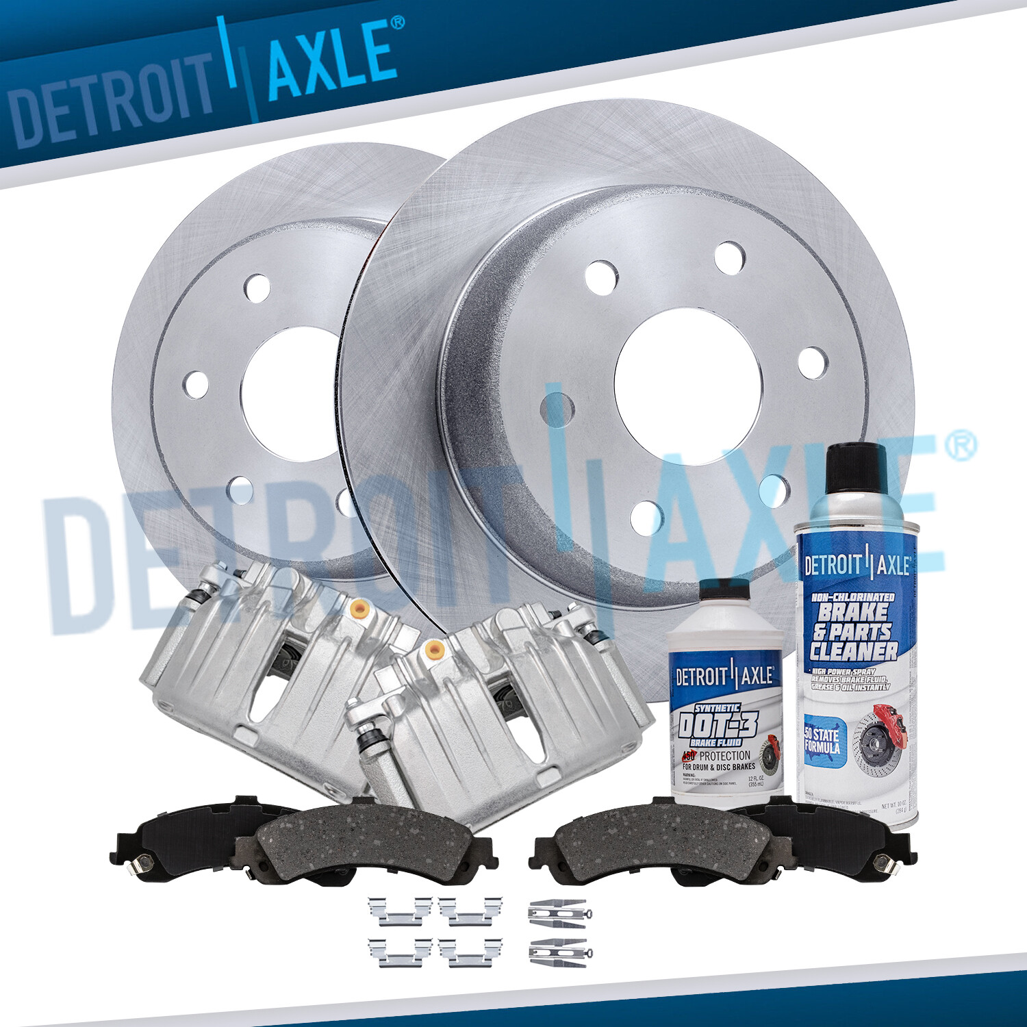 Rear Disc Rotors Brake Calipers Brake Pads for Silverado Sierra 1500 Tahoe Yukon