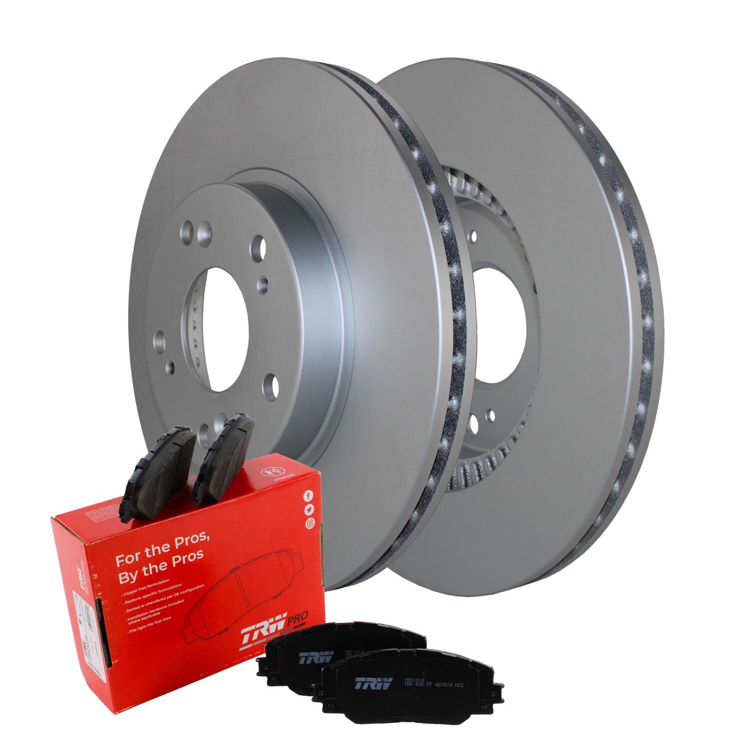 Front Brake Kit 282mm Rotors TRW Ceramic Pads For ILX Accord Civic CR-V Element