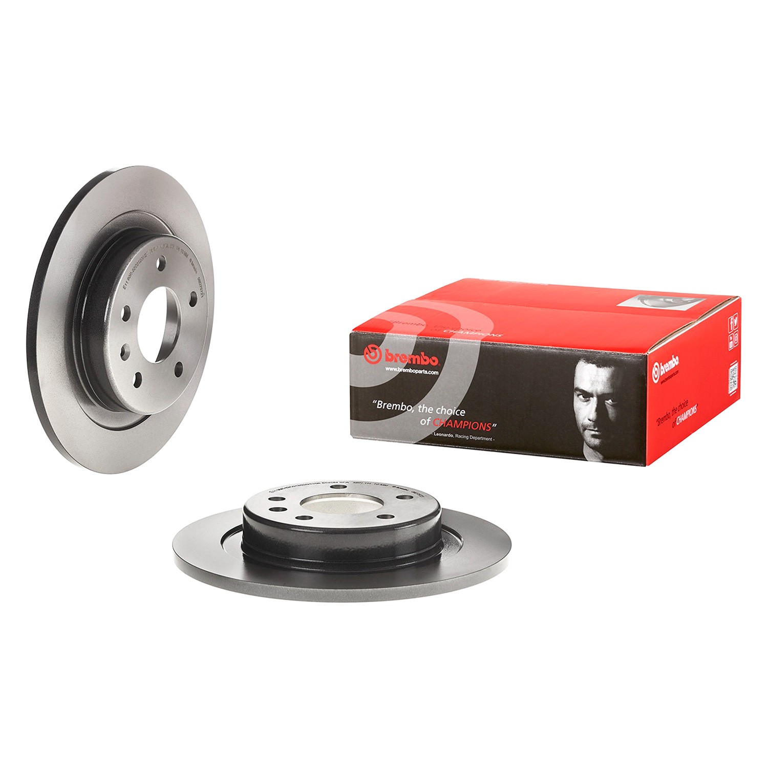 For Chevy Malibu 19-21 Brembo 08.D757.21 UV Coated Plain Solid Rear Brake Rotor