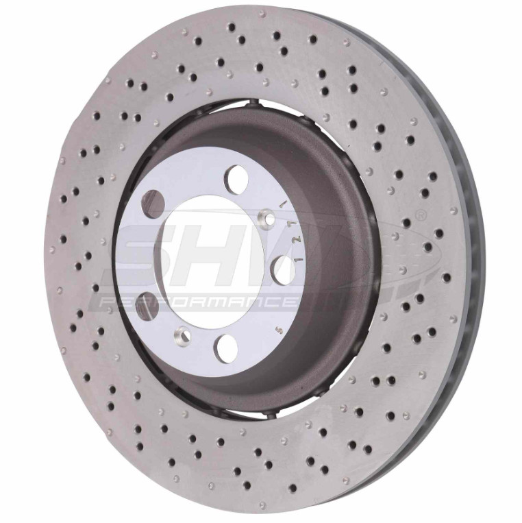 Front & Rear Rotors & Brake Pad Sets with Sensors For 14-19 Porsche SHW & BREMBO