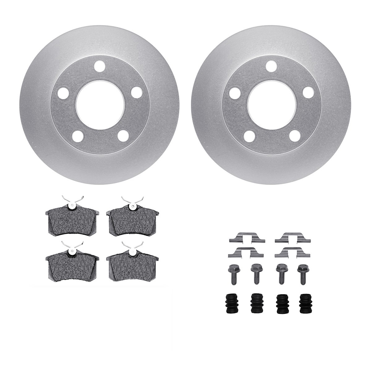 WDWH1-74013 R1 Concepts 2-Wheel Set Brake Disc and Pad Kits Rear for Audi A6