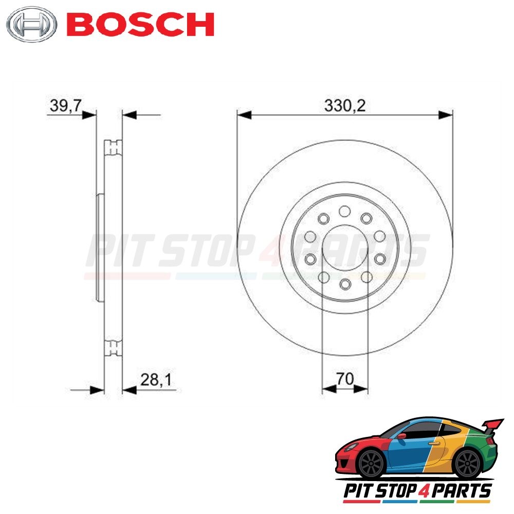 Bosch 0986479290 Brake Disc Single 39 mm 51767384 51767383 5176622