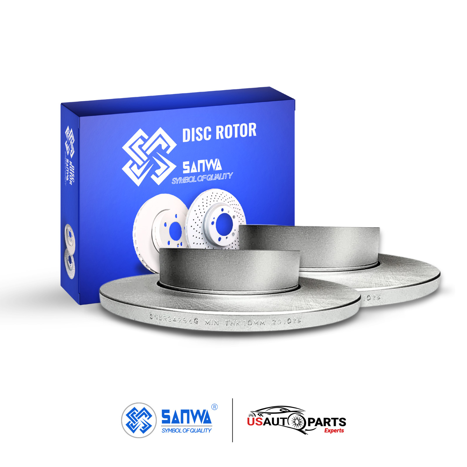 SET OF 2 REAR BRAKE ROTOR VENTED & GEOMET COATED 260mm FOR VOLKSWAGEN GOLF 05-13