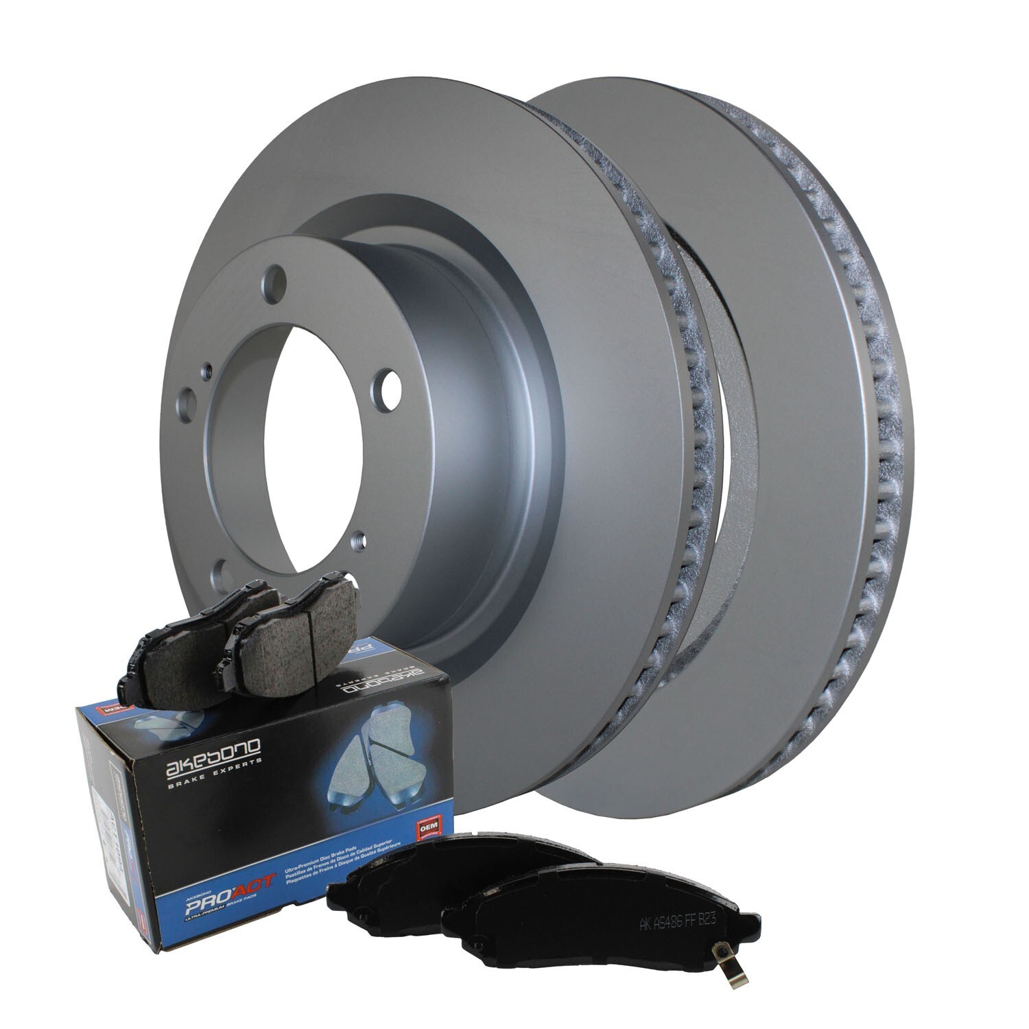 Front Brake Kit 355mm Rotors Akebono Ceramic Pads For LX570 Land Cruiser Sequoia