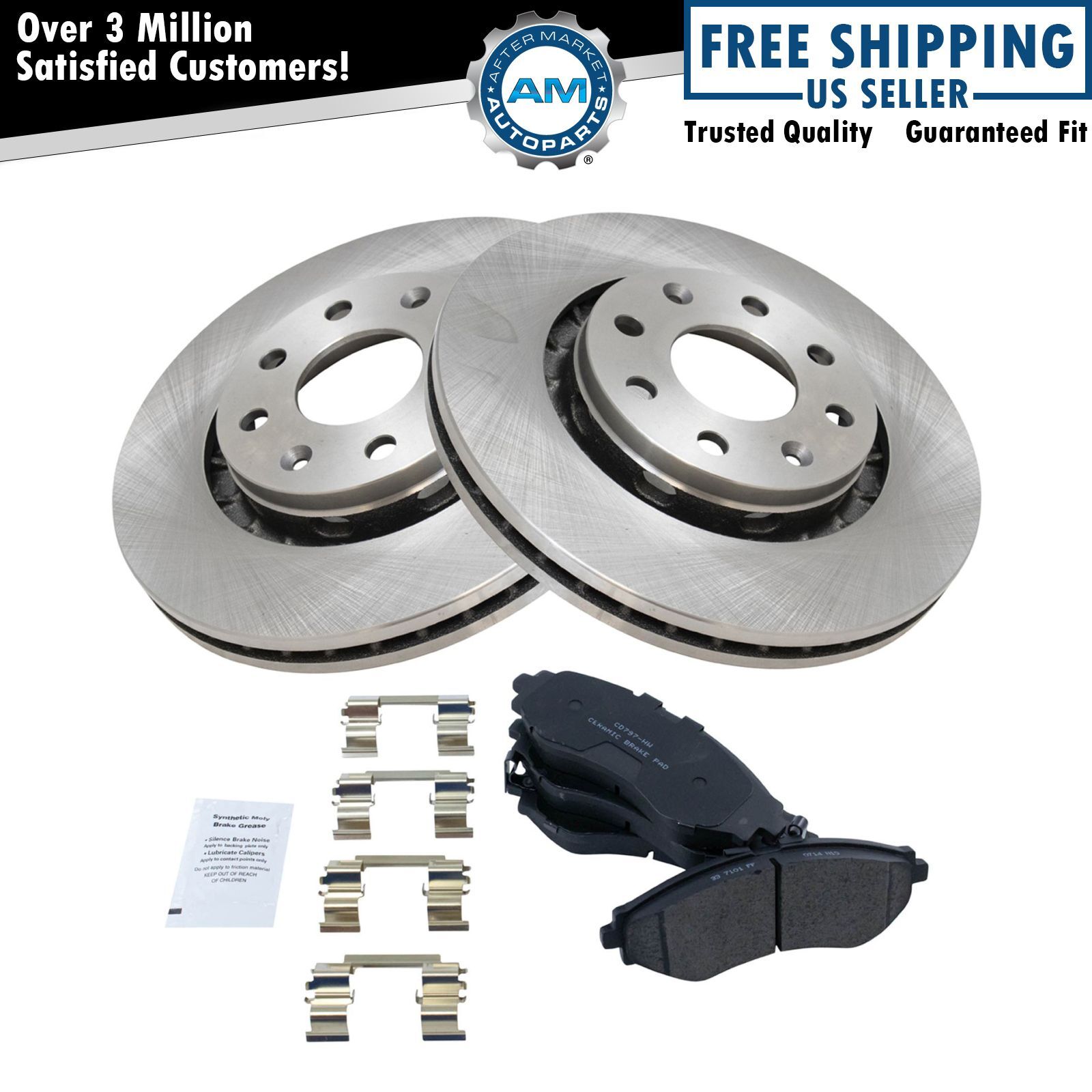 Ceramic Pad & Brake Rotor Front Set Kit for Chevy Aveo Spark Pontiac G3