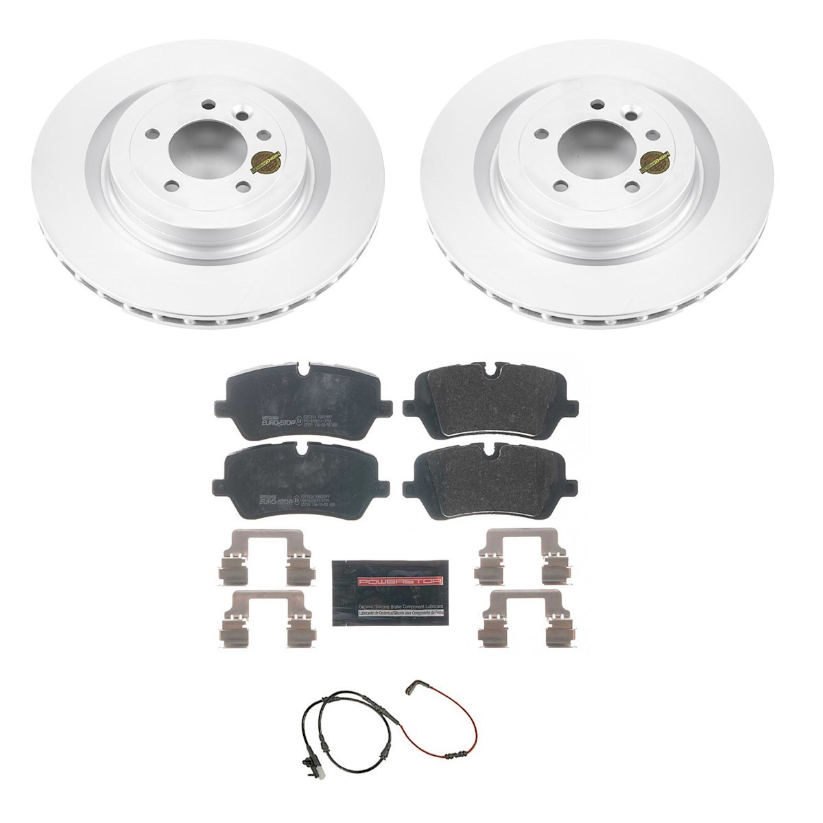 Powerstop Rear 365mm Discs Pads Sensor Kit for Range Rover Ranger Rover Sport