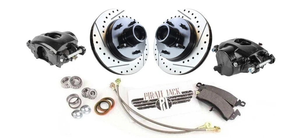 Performance D/S Rotor & Caliper Package Brake Upgrade 1982-92 Camaro, Black Out