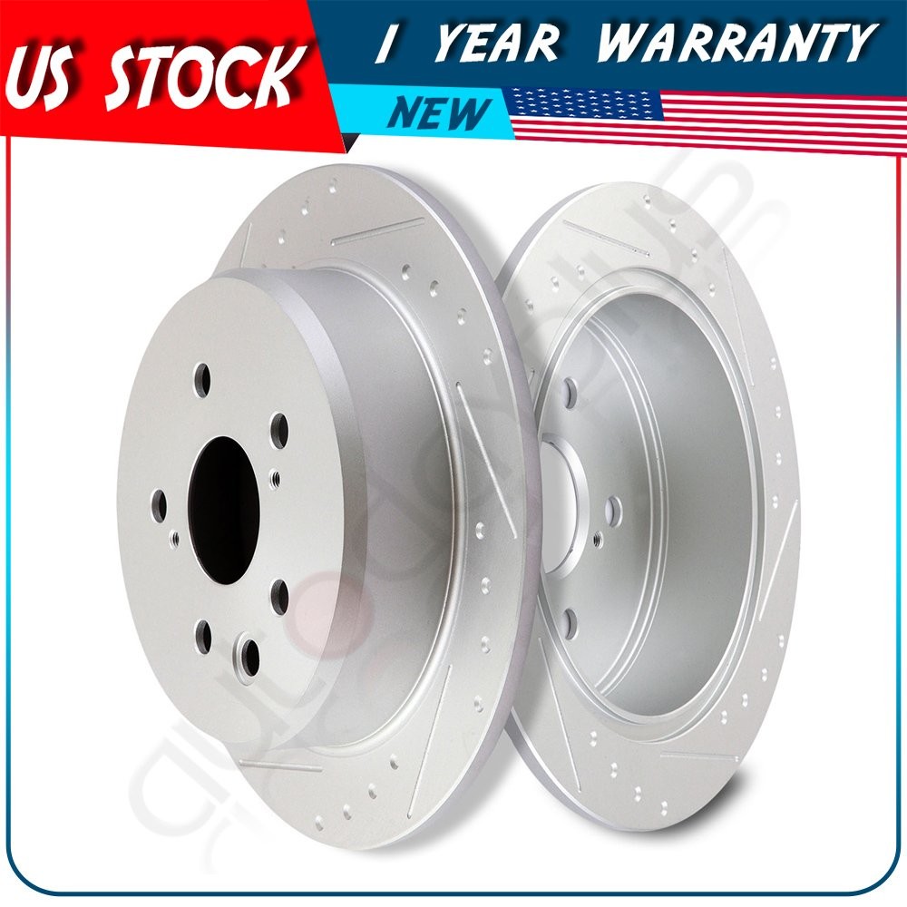 2 Rear 291 mm Slotted Brake Discs Rotors Fits 06 07 08 09 10 11 12 Lexus IS250