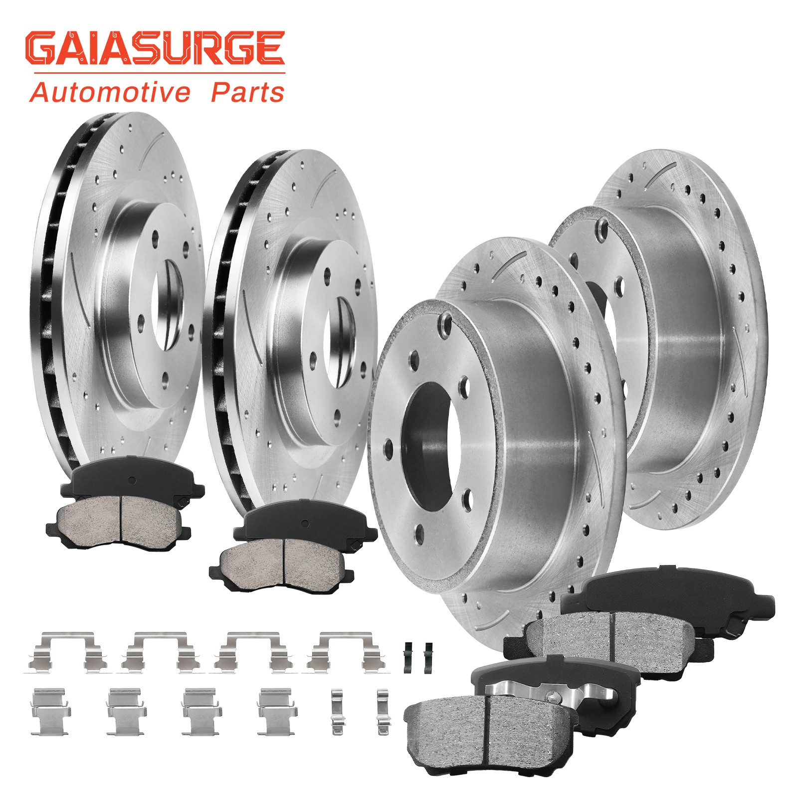 Front Rear Brake Rotors Pad For Dodge Caliber Avenger 07-17 Jeep Compass Patriot