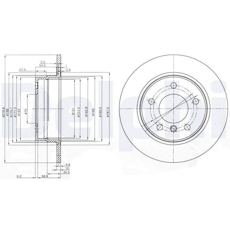 Delphi BG3948C Brake Disc for BMW