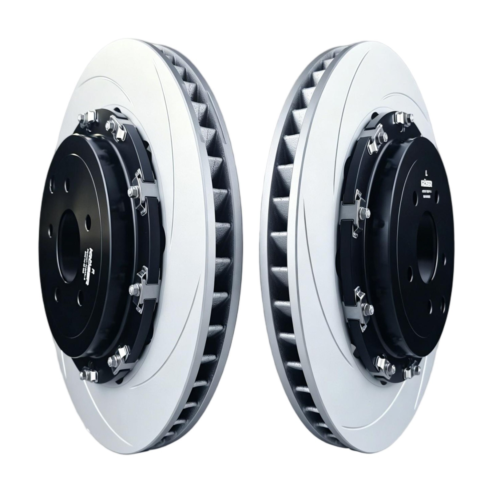 Two-Piece Front Floating Slotted Brake Rotors For NISSAN GT-R R35 (09-24) 380mm