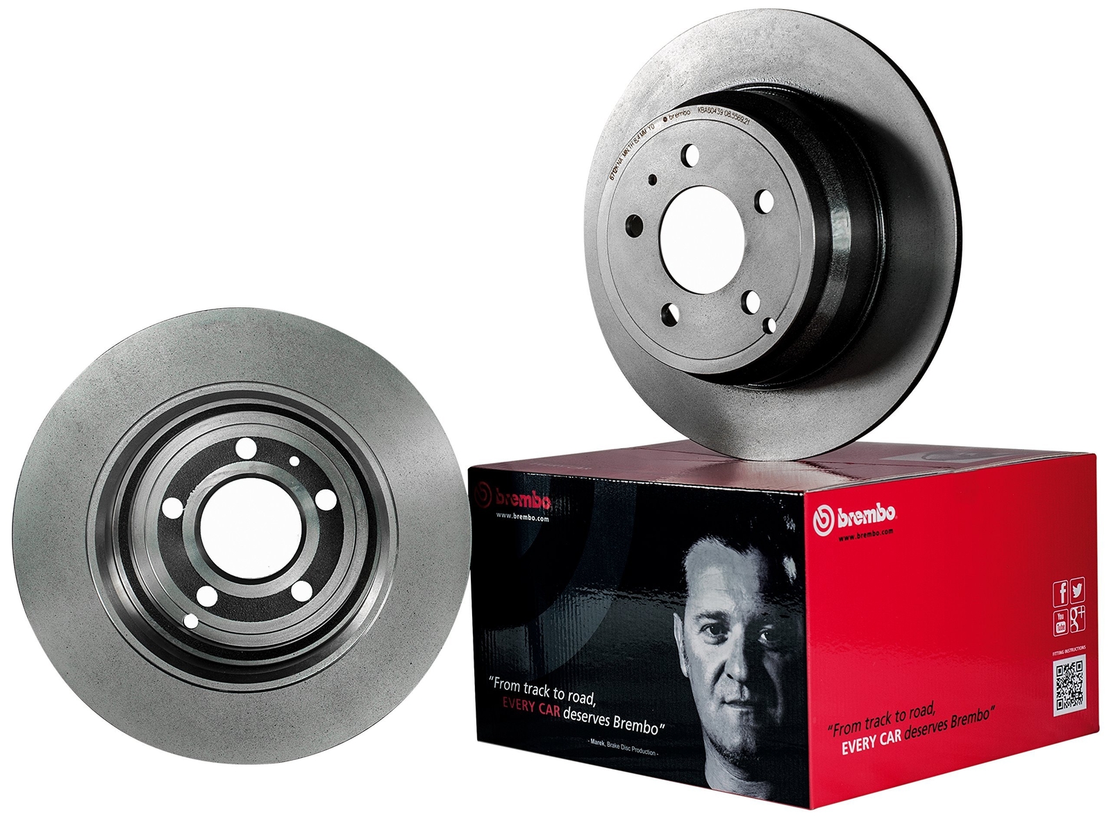 Brembo 09.B539.10 Standard vented Rear Brake Rotor For CHEVROLET OE# 15769474