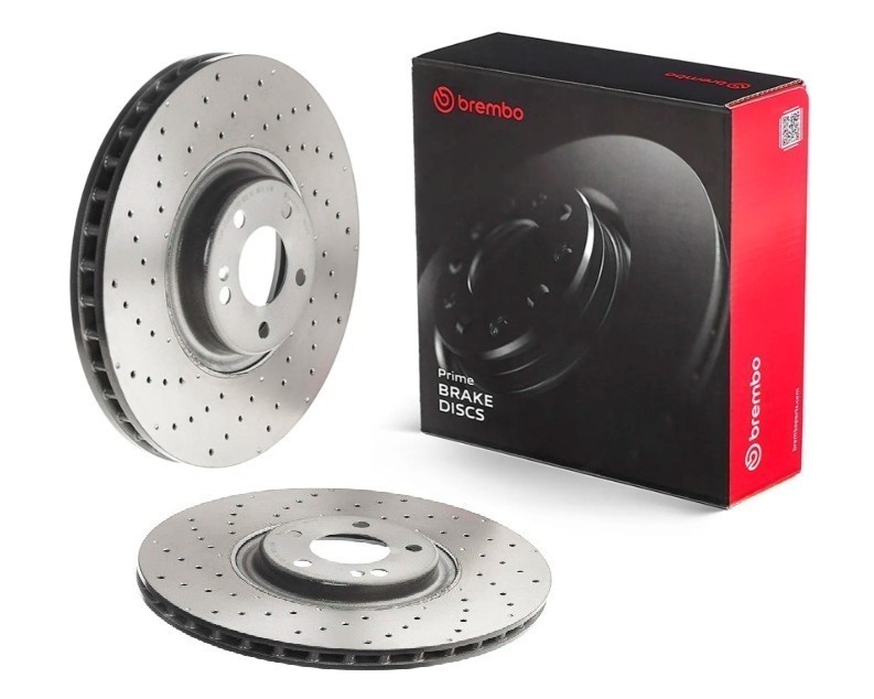 Brembo 09.D524.13 Prime Co-cast Drilled PVT Brake Rotors – Front Pair