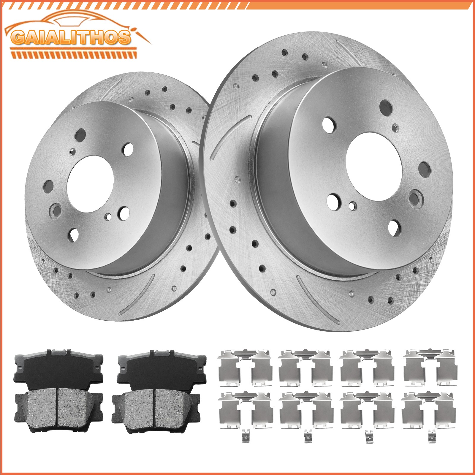 11.1in Rear Disc Brake Rotors Ceramic Brake Pad for TOYOTA AVALON 2008-2011 2012