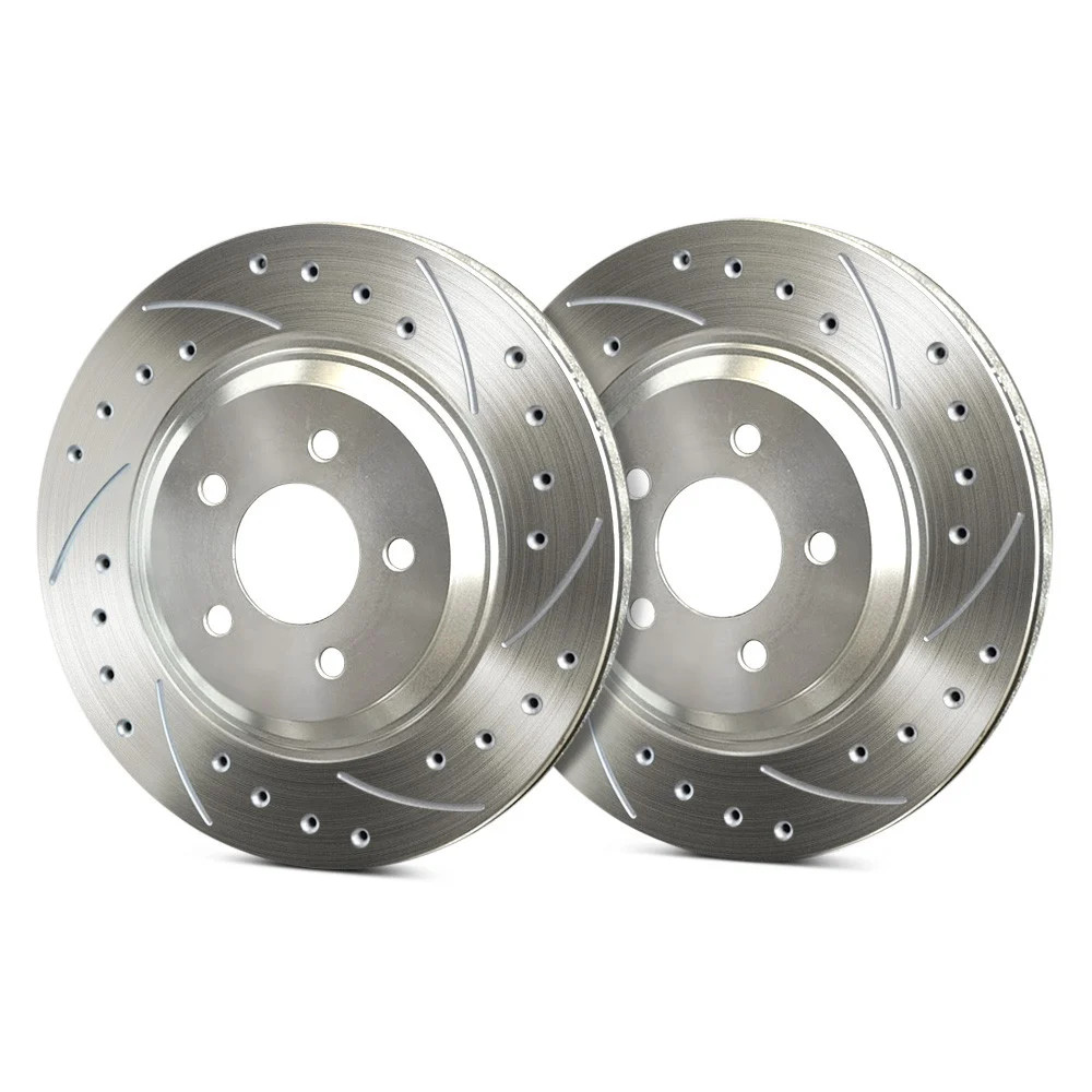 For Volvo S60 01-07 SP Performance Drilled & Slotted 1-Piece Front Brake Rotors