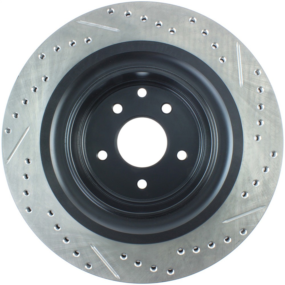 StopTech 127.42101R Rear Right Drilled Brake Rotor for 2008-13 G37 / 09-19 370Z