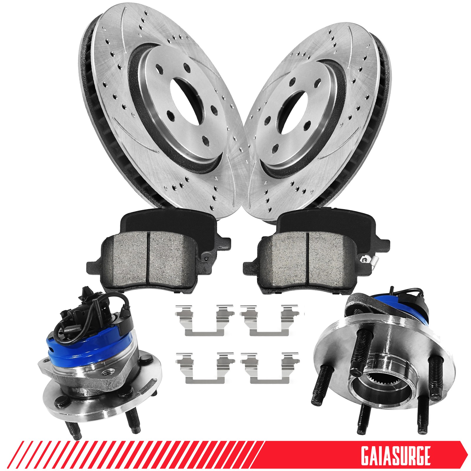 Front Brake Rotor Wheel Hub Bearing Brake Pad for Chevy HHR Malibu Pontiac G6