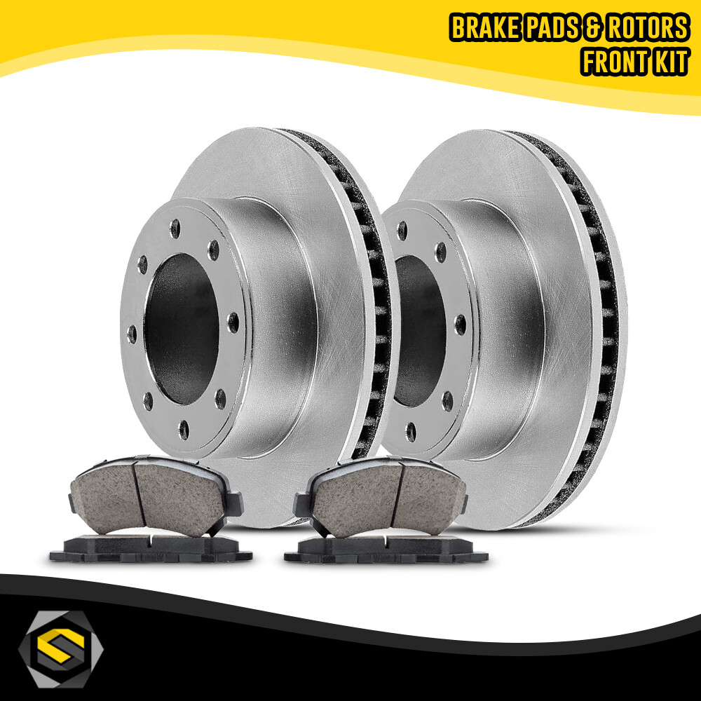 Front Brake Rotors & Ceramic Pads Kit for Dodge Ram 1500 2006-2008 8 Lug