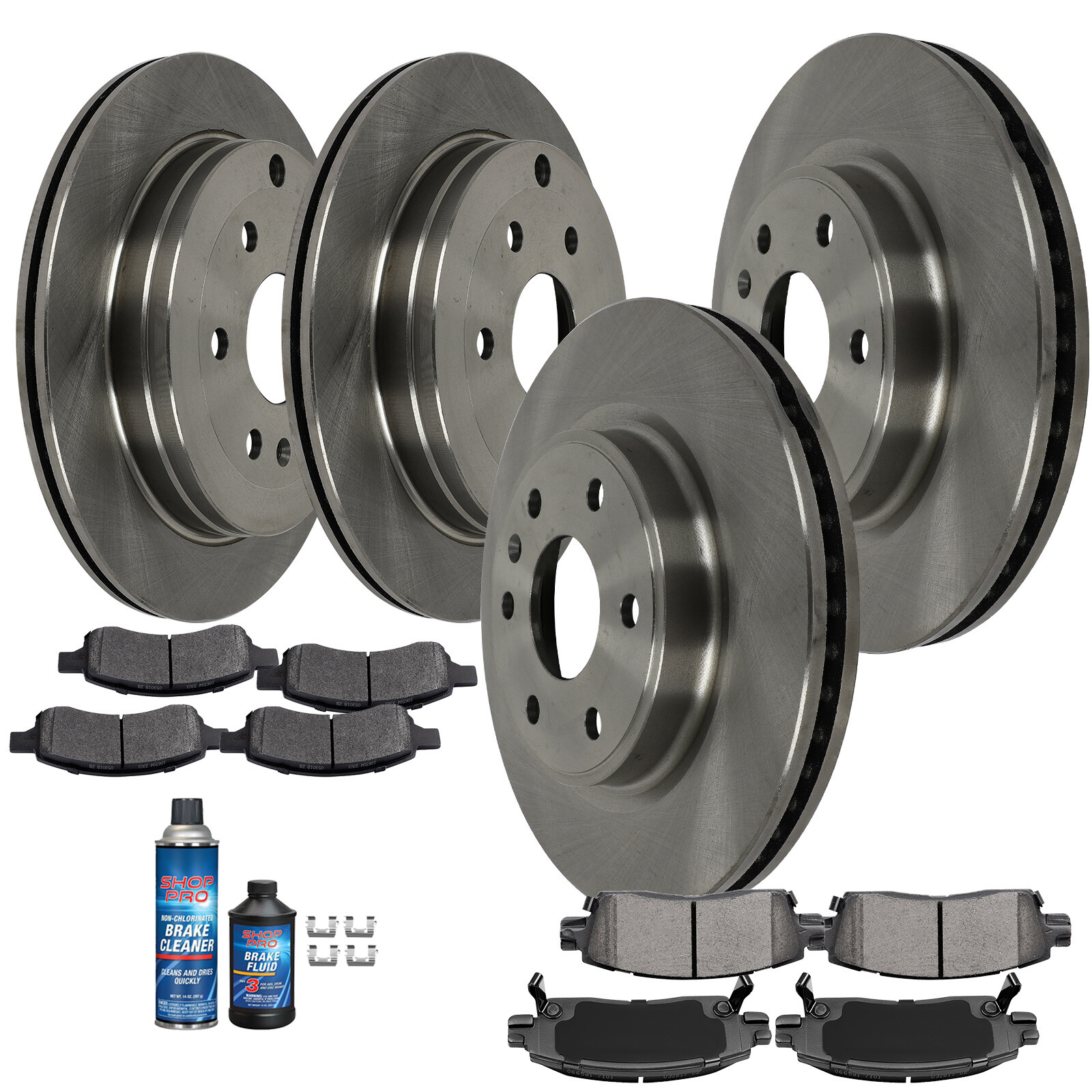 Front & Rear Brake Rotors + Ceramic Pads for 2010 2011 2012 – 2018 4Runner GX460